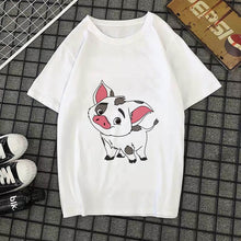 Load image into Gallery viewer, Cute pig printed t-shirt kawaii