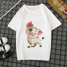 Load image into Gallery viewer, Cute pig printed t-shirt kawaii