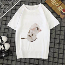 Load image into Gallery viewer, Cute pig printed t-shirt kawaii
