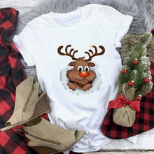 Load image into Gallery viewer, New kawaii reindeer t shirt women fashion Christmas