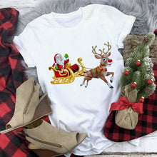 Load image into Gallery viewer, New kawaii reindeer t shirt women fashion Christmas