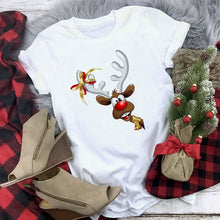 Load image into Gallery viewer, New kawaii reindeer t shirt women fashion Christmas