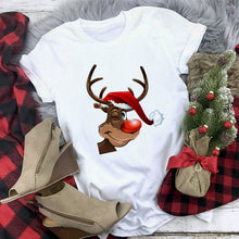 Load image into Gallery viewer, New kawaii reindeer t shirt women fashion Christmas