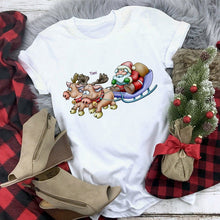 Load image into Gallery viewer, New kawaii reindeer t shirt women fashion Christmas