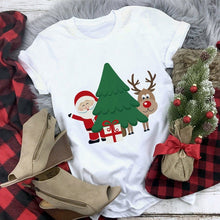 Load image into Gallery viewer, New kawaii reindeer t shirt women fashion Christmas