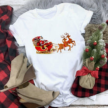 Load image into Gallery viewer, New kawaii reindeer t shirt women fashion Christmas