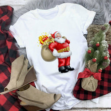 Load image into Gallery viewer, New kawaii reindeer t shirt women fashion Christmas