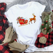 Load image into Gallery viewer, New kawaii reindeer t shirt women fashion Christmas